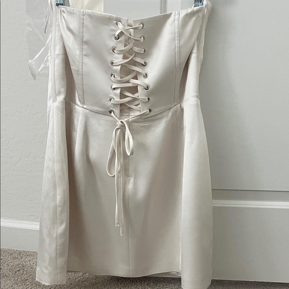 Reformation Pacie Satin Dress ES - Picture 6 of 7